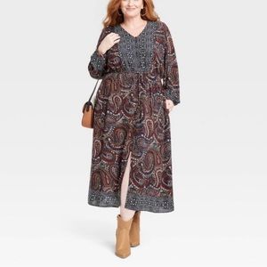 Knox Rose Long Sleeve Bottom-Front Dress